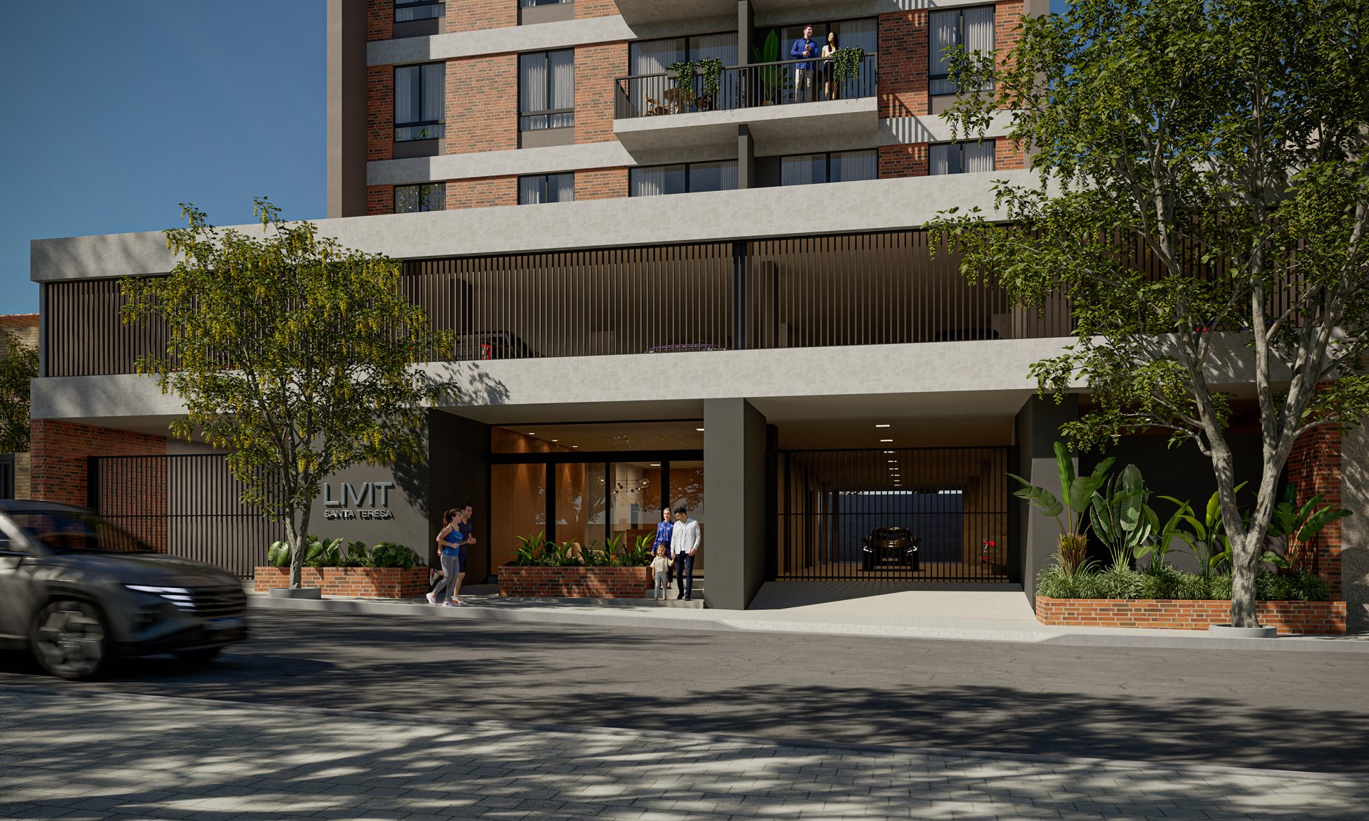 Acceso a la torre Residencias Santa Teresa en Asunción