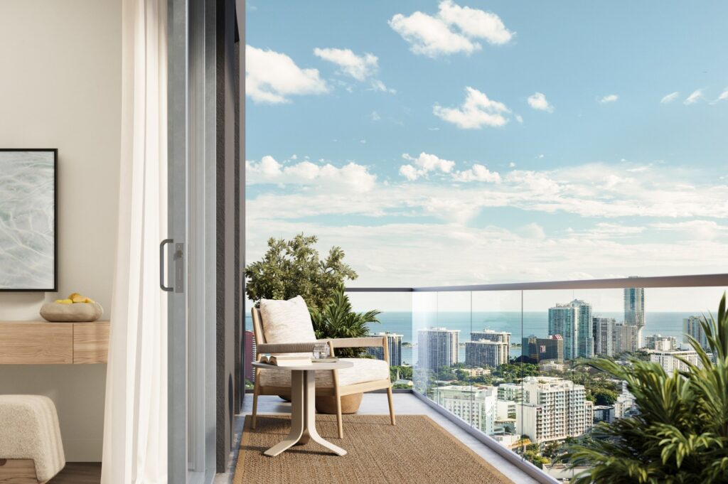 Terraza de una vivienda con vistas