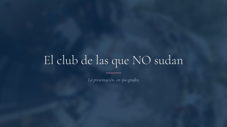 Fotograma de portada del vídeo de la presentación de «El club de las que NO sudan» en Cattleya Vinos