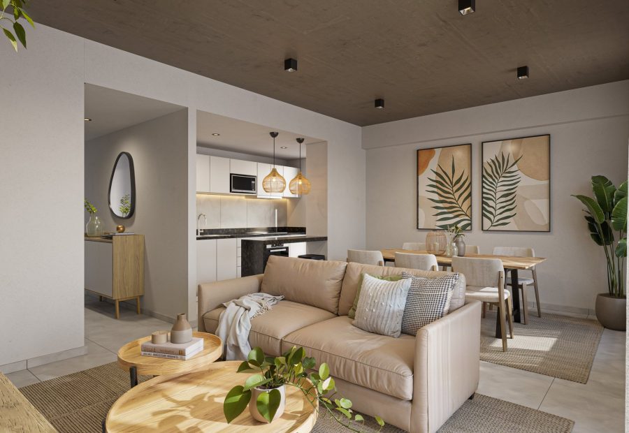 Salón, vivienda de 2 dormitorios